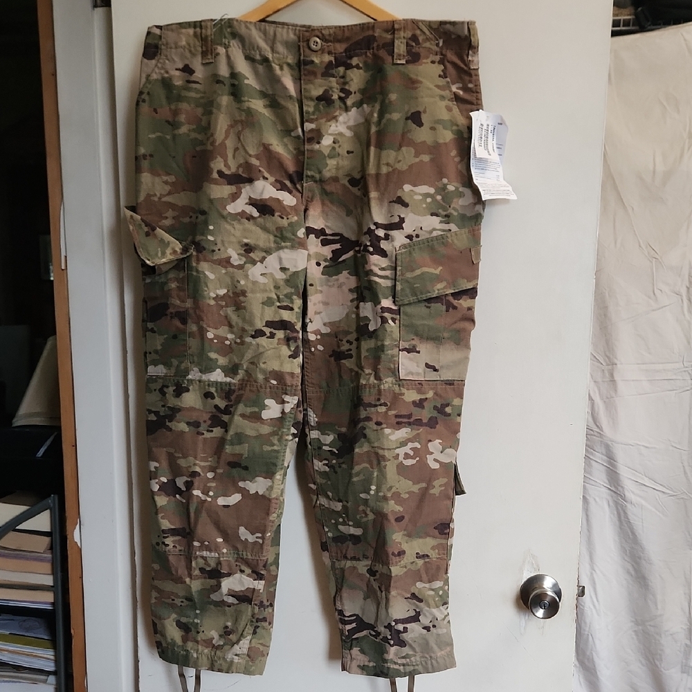 Military Cargo Pants with Camouflage Design